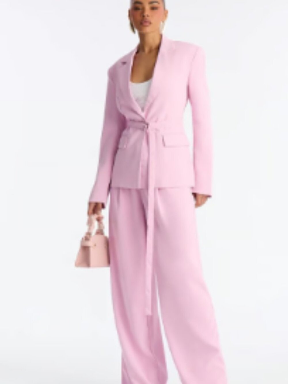 No Promises Belted Blazer Pant Set